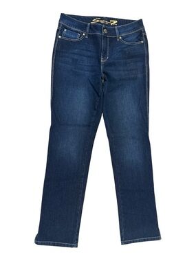Seven7  Straight Indigo Blue Jeans